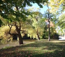 Le parc Raimbault face à l'Hôpital du Sacré-Coeur à Cartierville.